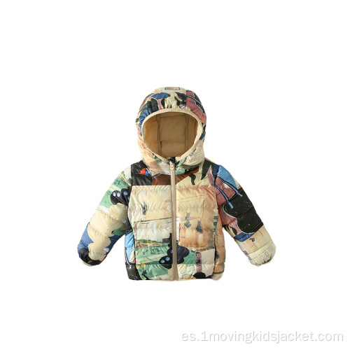 Chaqueta de plumón infantil multicolor opcional